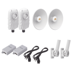 Kit de 2 Radios Mimosa B5x y 2 Antenas N5X20, 4.9 a 6.4 Ghz, 20 dBi, incluye PoE, Cable y Fleximount-XL, 8 Km