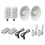 Kit de 2 Radios Mimosa B5x y 2 Antenas N5X25, 4.9 a 6.4 Ghz, 25 dBi, incluye PoE, Cable y Fleximount-XL, 10 Km