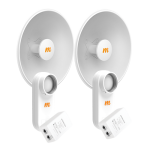 Kit de 2 Radios Mimosa C5x con Pack de 2 Antenas N5-X20-2PACK de 20 dBi, 4.9 - 6.4 Ghz, incluye PoE
