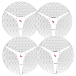 Pack de 4 Antenas Dish con Radio Mikrotik LHG XL HP5 (RBLHG-5HPnD-XL), 5 Ghz, 27 dBi, L3