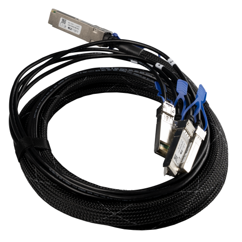 Cable Divisor de Fibra Mikrotik XQ+BC0003-XS+, QSFP28 a 4 x SFP28 de 25 Gbps, 3 Mts