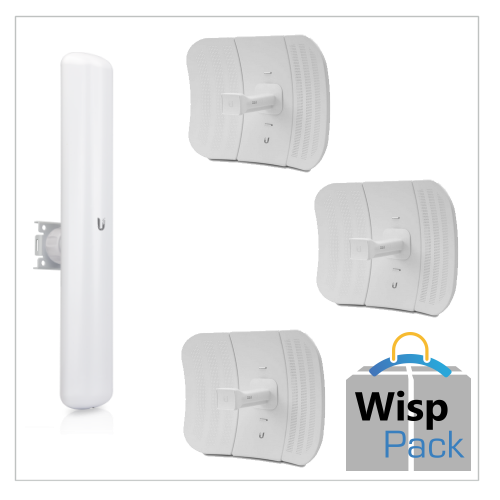 WISP Pack Ubiquiti Litebeam, Sectorial 120 grados y 3 CPE's Litebeam M5-23