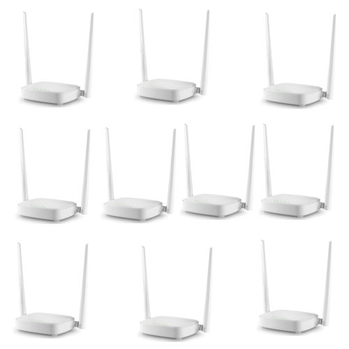 Pack de 10 Tenda N301, 2.4 Ghz, 300 Mbps, 3 LAN, 1 WAN