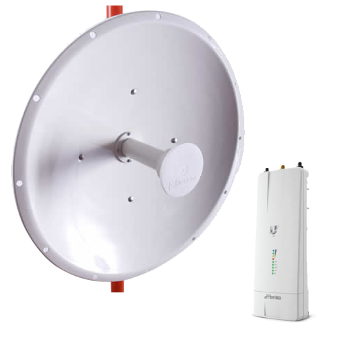 Kit de Ubiquiti airFiber 5X HD (AF-5XHD) y Antena NetPoint NP2, 34 dBi, 4.9 a 6.2 Ghz