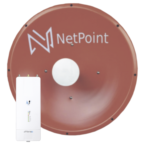 Kit de Ubiquiti airFiber 5X HD (AF-5XHD) y Antena NetPoint NPTR3, 37 dBi, 4.9 a 6.2 Ghz