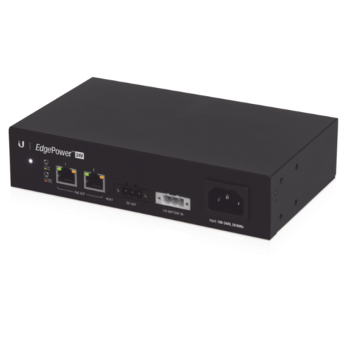 UPS Ubiquiti EdgePower 24V EP-24V-72W, 2 Ptos PoE Salida CD, Entrada para Bateria 12 V, 72W