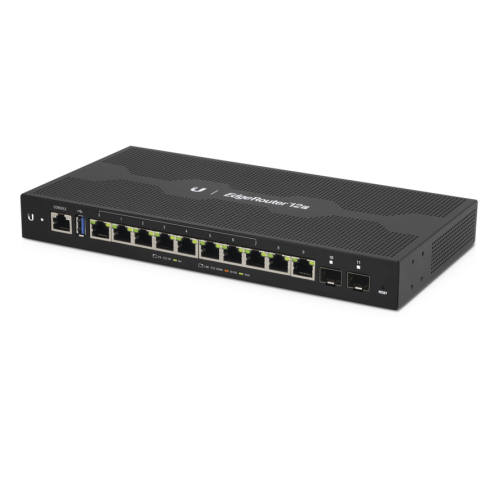 Ubiquiti EdgeRouter 12 PoE, ER-12P, 10 Ptos Gb PoE 24V, 2 SFP