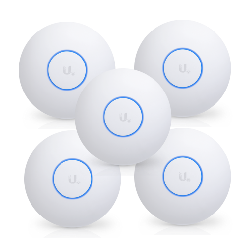 Pack de 5 Ubiquiti UniFi UAP-AC-HD-5, de Alta Densidad, 500 Usuarios, para Exterior, Banda Dual