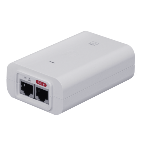 Inyector POE Gigabit Ubiquiti U-POE-AF 48 Volts, 0.32 Amp, ideal para equipos UniFi