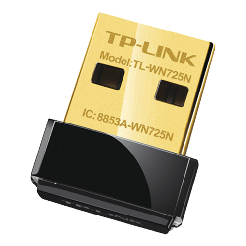 Adaptador de Red Inalámbrico Nano USB TP-Link TL-WN725N, 2.4 Ghz, 150 Mbps